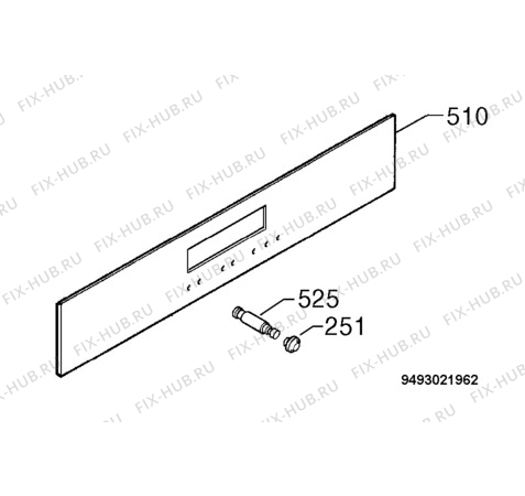 Взрыв-схема плиты (духовки) Rex Electrolux FPQ0100XE - Схема узла Command panel 037